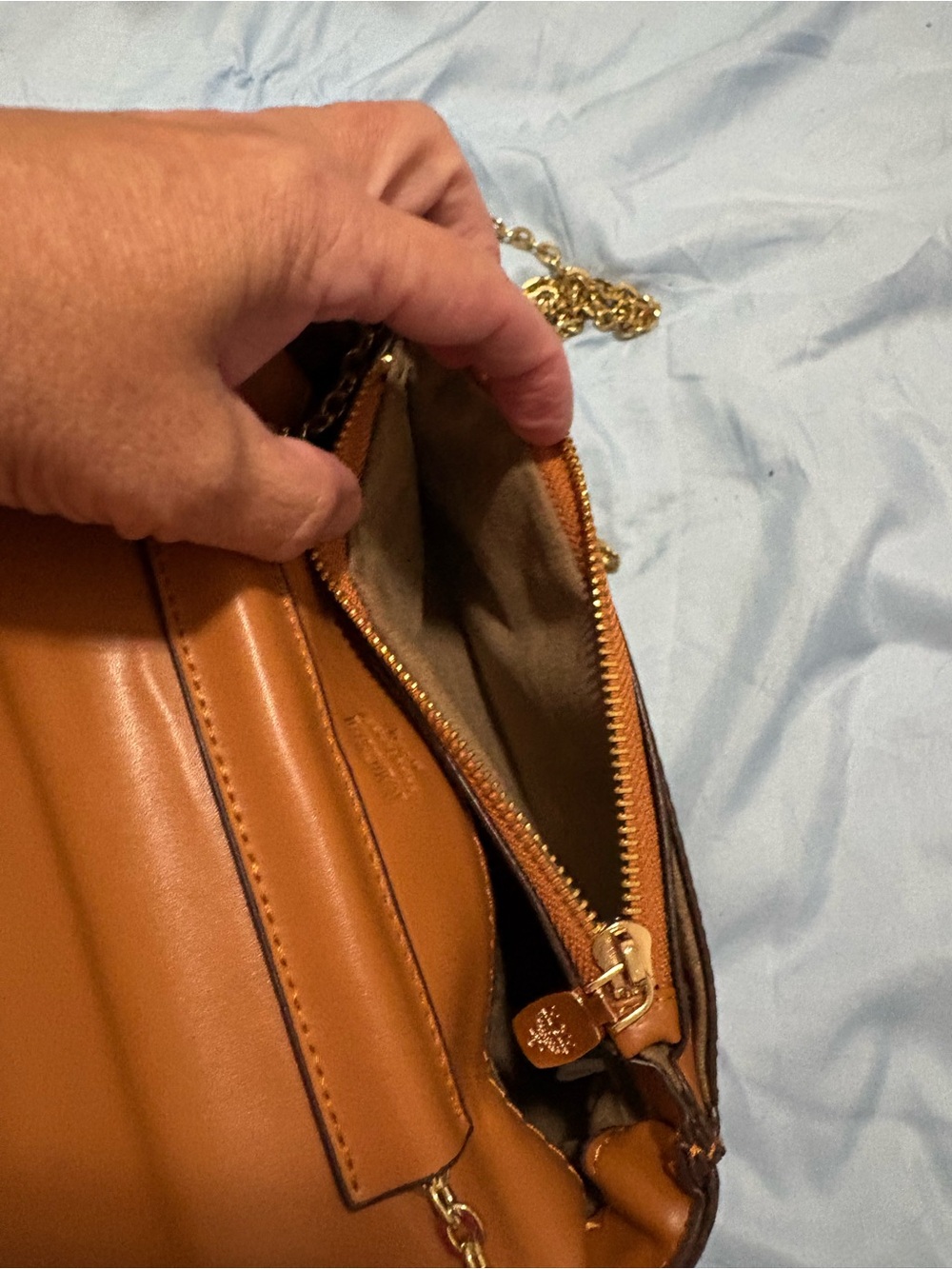 Brown Crossbody with Chain Strap